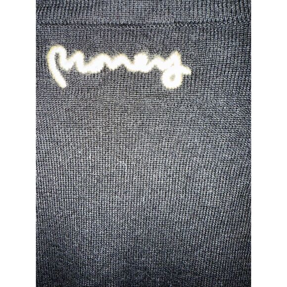 Money Men's Crest Logo V-Neck Button Front Cardigan Sweater Black Size XXL - Picture 8 of 12